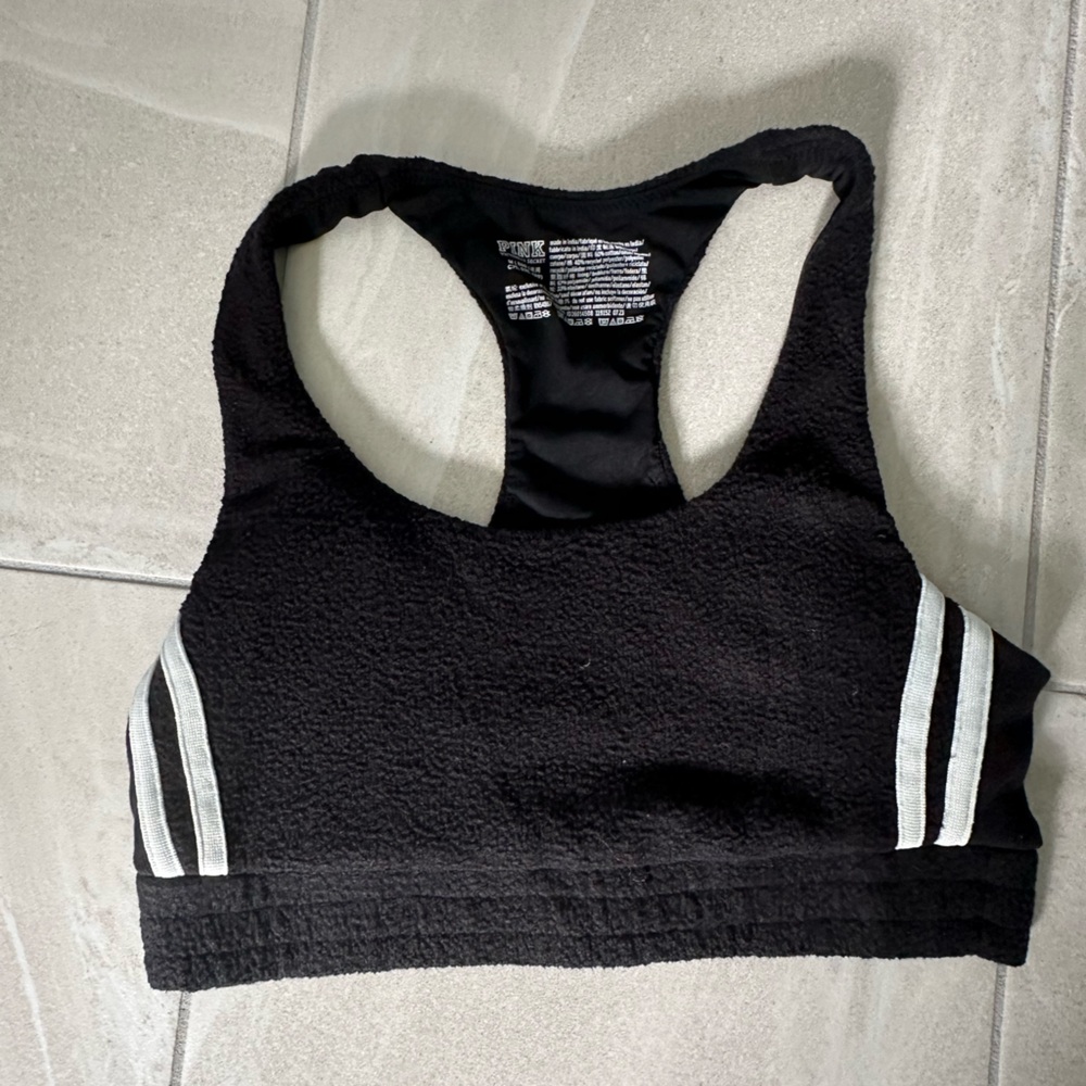 Pink sports bra